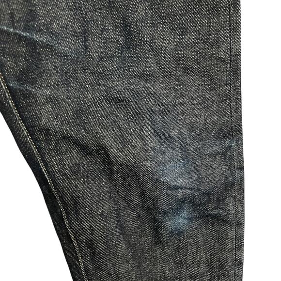 Men's Uniqlo Jeans Slim Straight Kaihara Dark Faded Denim Jeans - 33x32 - Picture 3 of 8